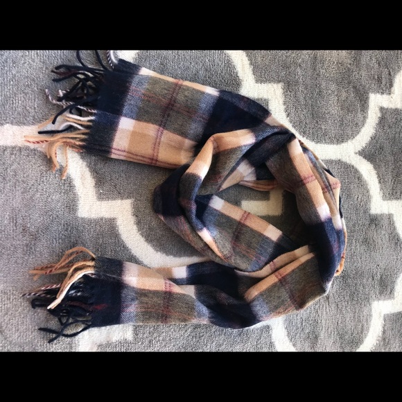 Black Brown 1826 Other - Black Brown  % cashmere plaid scarf men NWT